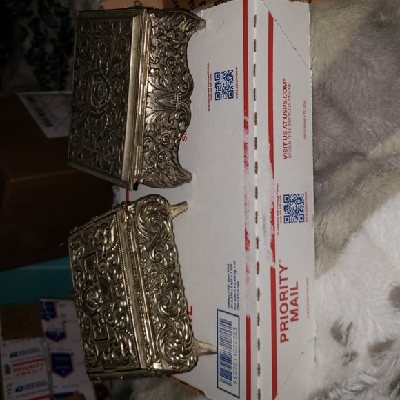 none Jewelry - 3 DRESSOR BOXS,  SILVER PLATE,